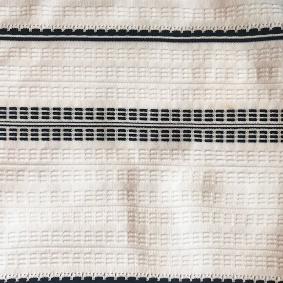 Textured Body Contour Midi Dress by Express - Size Small - Black & White Striped - Picture 10 of 12